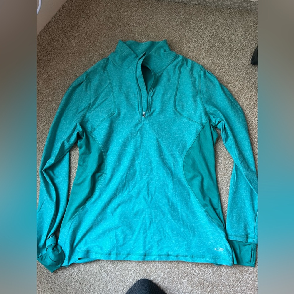 Champion Quarter Zip Running Pullover Large